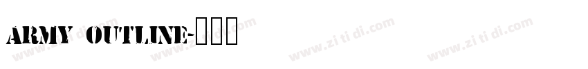 Army Outline字体转换